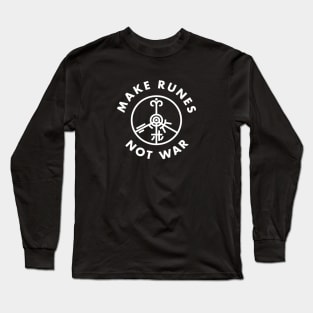 Make Runes Not War - Dark Long Sleeve T-Shirt